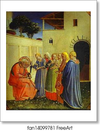 Free art print of The Naming of John by Fra Angelico