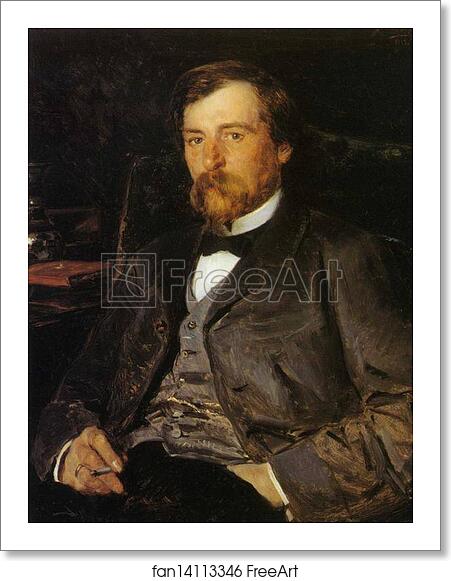 Free art print of Portrait of the Painter Illarion Pryanishnikov by Vladimir Makovsky Free art print of Portrait of the Painter Illarion Pryanishnikov by Vladimir Makovsky
