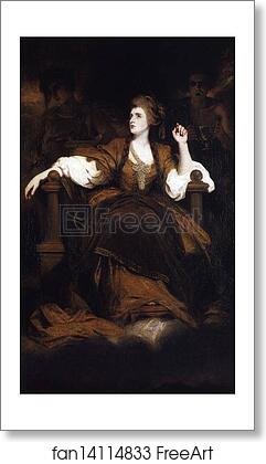 Free art print of Sarah Siddons as the Tragic Muse by Sir Joshua Reynolds