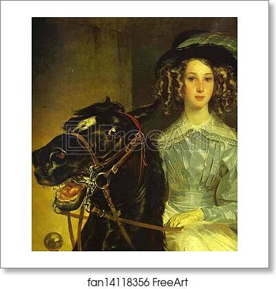 Free art print of Rider. Portrait of Giovanina and Amacilia Pacini, the Foster Children of Countess Yu. P. Samoilova. Detail by Karl Brulloff