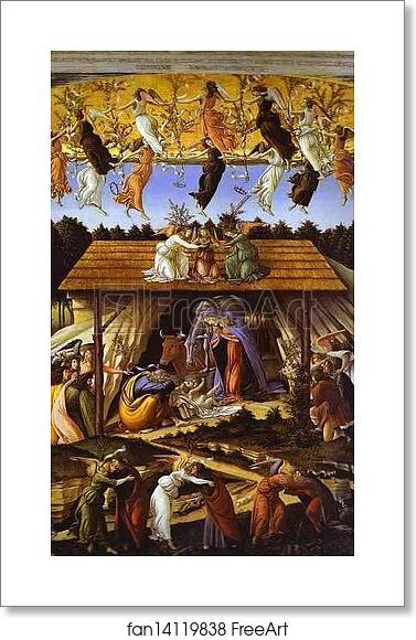 Free art print of Mystic Nativity by Alessandro Botticelli
