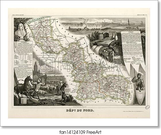 Free art print of Dépt. du Nord (région du nord) by Victor Jules Levasseur