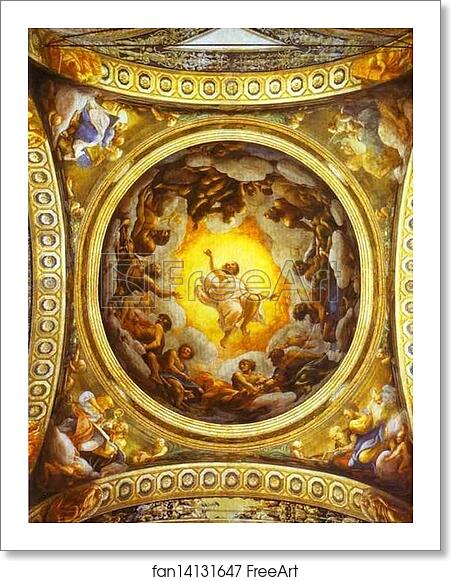 Free art print of Vision of St. John the Evangelist by Correggio