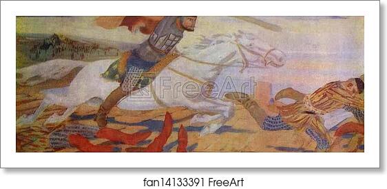 Free art print of Prince Ukhtomsky in the Battle with Tartars at Volga in 1469 by Andrey Ryabushkin Free art print of Prince Ukhtomsky in the Battle with Tartars at Volga in 1469 by Andrey Ryabushkin