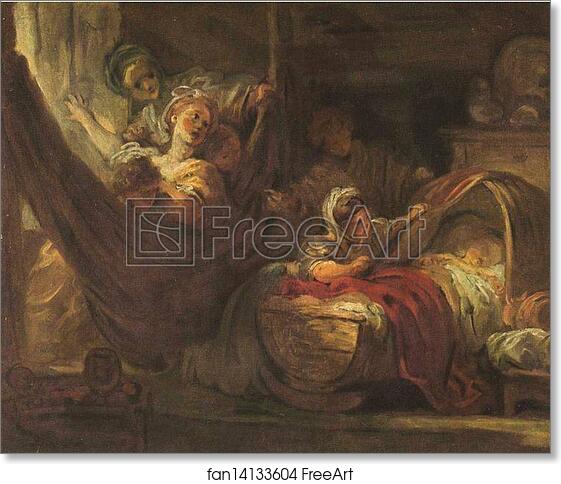 Free art print of The Cradle by Jean-Honoré Fragonard