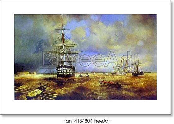 Free art print of The Roads at Kronstadt by Ivan Aivazovsky Free art print of The Roads at Kronstadt by Ivan Aivazovsky