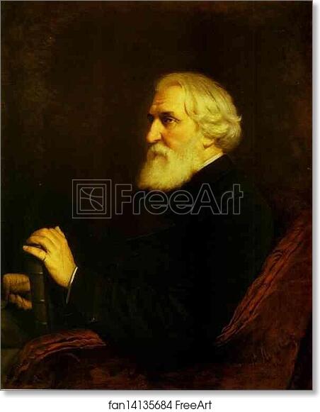 Free art print of Portrait of the Author Ivan Turgenev by Vasily Perov