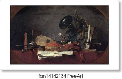 Free art print of The Attributes of Music by Jean-Baptiste-Simeon Chardin
