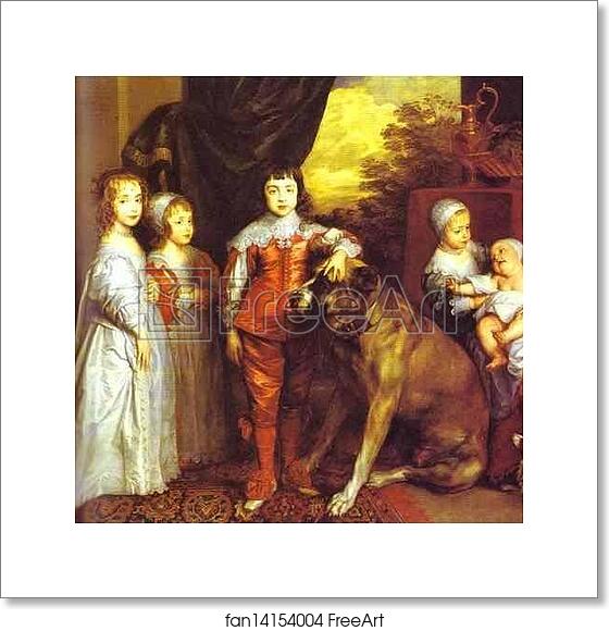 Free art print of Children of Charles I by Sir Anthony Van Dyck