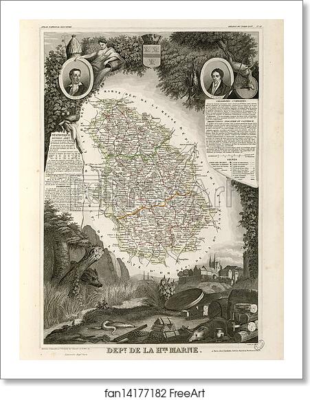 Free art print of Dépt. de la Haute Marne (région du nord-est) by Victor Jules Levasseur Free art print of Dépt. de la Haute Marne (région du nord-est) by Victor Jules Levasseur