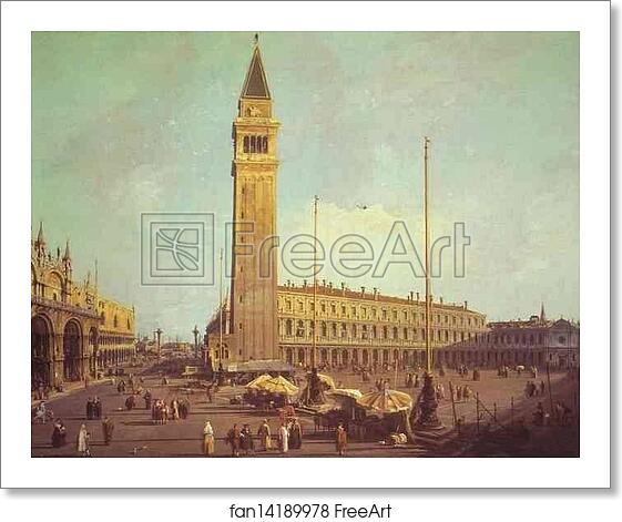 Free art print of Piazza San Marco: Looking South-West by Giovanni Antonio Canale, Called Canaletto