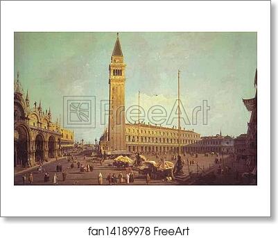 Free art print of Piazza San Marco: Looking South-West by Giovanni Antonio Canale, Called Canaletto