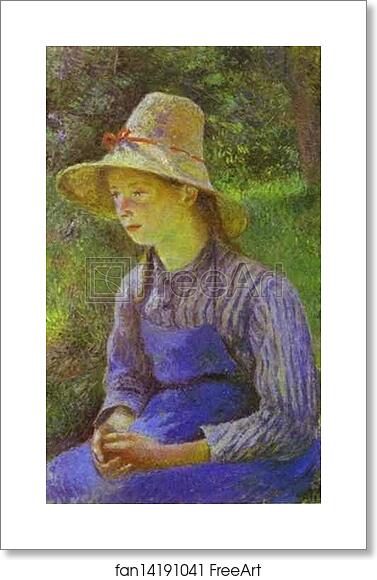 Free art print of Young Peasant Girl Wearing a Hat by Camille Pissarro Free art print of Young Peasant Girl Wearing a Hat by Camille Pissarro