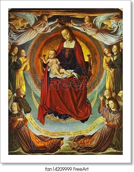 Free art print of The Virgin in Glory, Surrounded by Angels by Jean Hey, Master Of Moulins Free art print of The Virgin in Glory, Surrounded by Angels by Jean Hey, Master Of Moulins