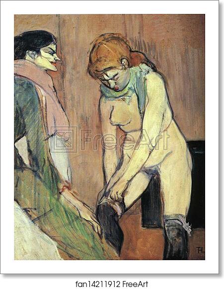 Free art print of Woman Putting on Her Stocking by Henri De Toulouse-Lautrec Free art print of Woman Putting on Her Stocking by Henri De Toulouse-Lautrec