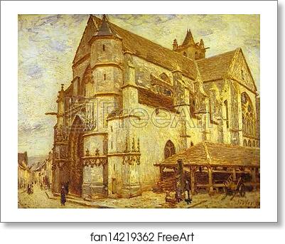 Free art print of The Church at Moret - Icy Weather by Alfred Sisley