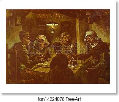 Free art print of The Potato-Eaters by Vincent Van Gogh