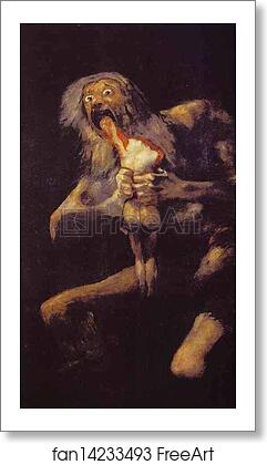 Free art print of Saturn Devouring One of His Children by Francisco De Goya Y Lucientes