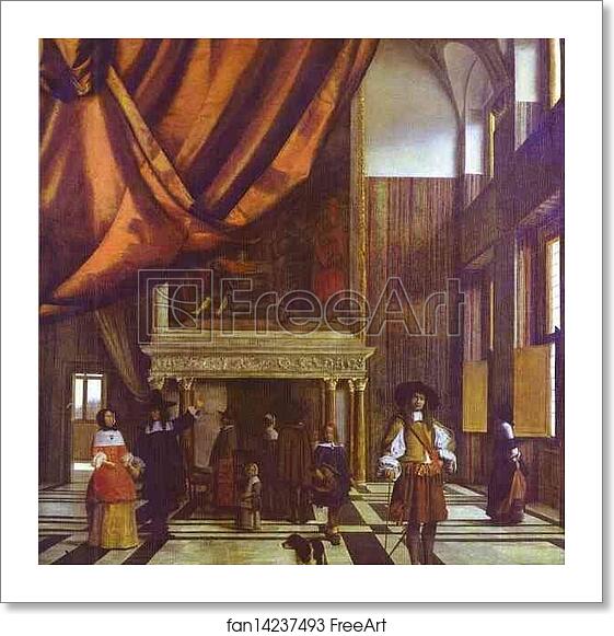Free art print of Burghermeisters' Hall in the Amsterdam City Hall by Pieter De Hooch Free art print of Burghermeisters' Hall in the Amsterdam City Hall by Pieter De Hooch
