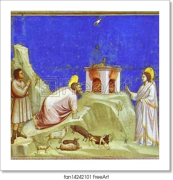 Free art print of The Sacrifice of Joachim by Giotto