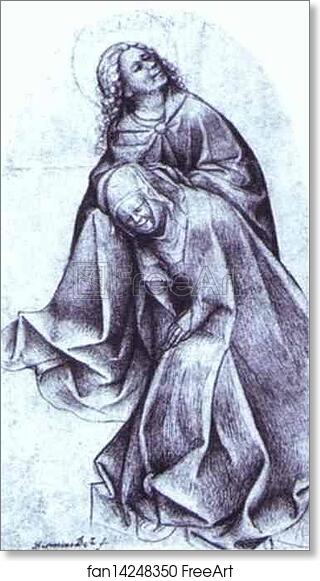 Free art print of Mary and St. John at the Foot of the Cross by Hieronymus Bosch