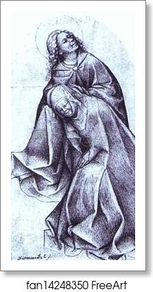 Free art print of Mary and St. John at the Foot of the Cross by Hieronymus Bosch