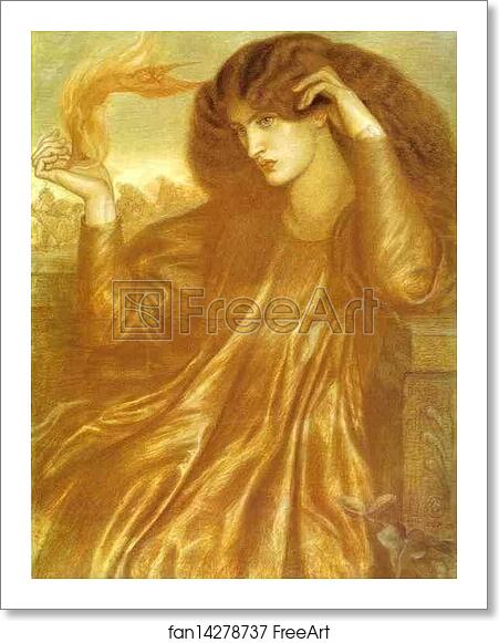 Free art print of La Donna della Fiamma by Dante Gabriel Rossetti