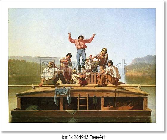 Free art print of The Jolly Flatboatmen by George Caleb Bingham Free art print of The Jolly Flatboatmen by George Caleb Bingham