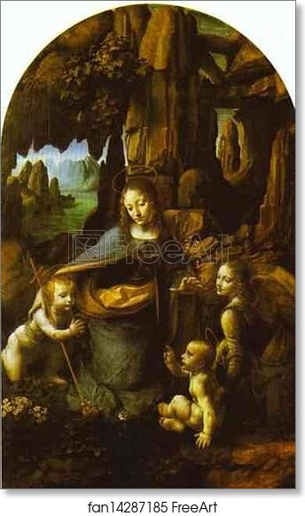Free art print of The Virgin of the Rocks by Leonardo Da Vinci