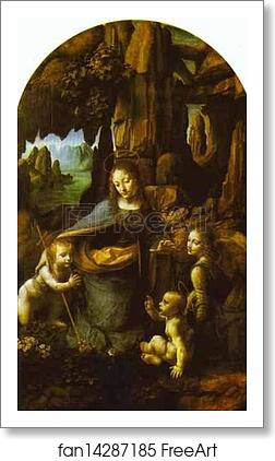 Free art print of The Virgin of the Rocks by Leonardo Da Vinci