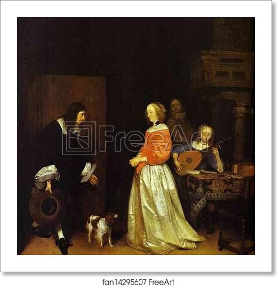 Free art print of The Suitor's Visit by Gerard Terborch Free art print of The Suitor's Visit by Gerard Terborch