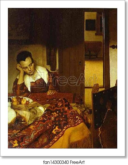 Free art print of Girl Asleep at a Table by Jan Vermeer Free art print of Girl Asleep at a Table by Jan Vermeer