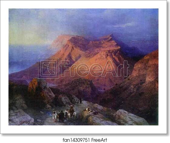 Free art print of Mountain Village Gunib in Daghestan. View from the East by Ivan Aivazovsky Free art print of Mountain Village Gunib in Daghestan. View from the East by Ivan Aivazovsky
