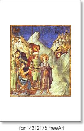 Free art print of St. Martin Renounces of Arms by Simone Martini