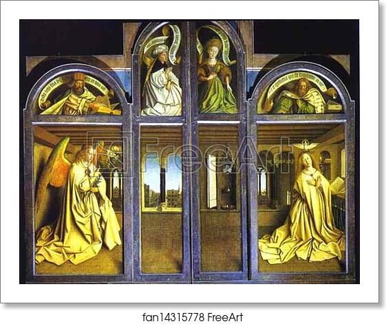 Free art print of The Ghent Altar with altar wings closed by Jan Van Eyck Free art print of The Ghent Altar with altar wings closed by Jan Van Eyck