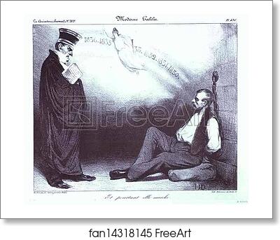 Free art print of Modern Galilee. And Nevertheless It Moves by Honoré Daumier
