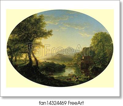 Free art print of The Old Mill at Sunset by Thomas Cole