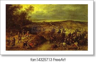 Free art print of Assault on a Convay by Jan Brueghel The Elder