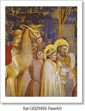 Free art print of The Adoration of the Magi. Detail by Giotto