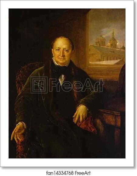 Free art print of Portrait of M. F. Protasyev by Vasily Tropinin