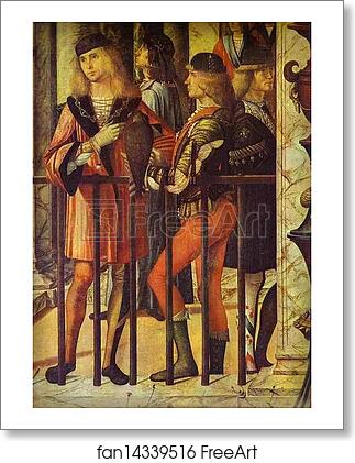 Free art print of The Legend of St. Ursula: The Arrival of the English Ambassadors. Detail by Vittore Carpaccio