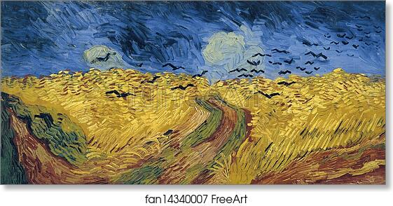Free art print of Wheatfield with Crows by Vincent Van Gogh