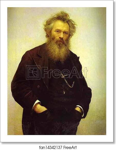 Free art print of Portrait of the Artist Ivan Shishkin by Ivan Kramskoy