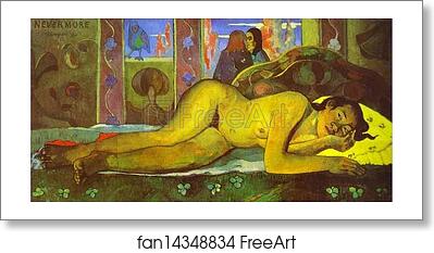 Free art print of Nevermore, O Taiti by Paul Gauguin
