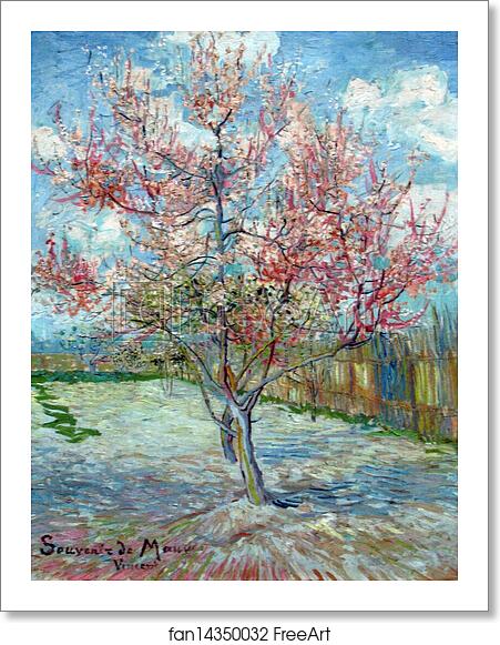 Free art print of Flowering peach tree (Memory of Mauve) by Vincent Van Gogh Free art print of Flowering peach tree (Memory of Mauve) by Vincent Van Gogh