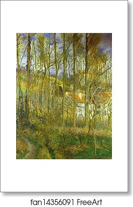 Free art print of La Côte des Boeufs at the Hermitage near Pontoise by Camille Pissarro