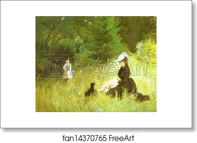 Free art print of In the Grass by Berthe Morisot