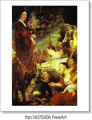 Free art print of An Offering to Ceres by Jacob Jordaens