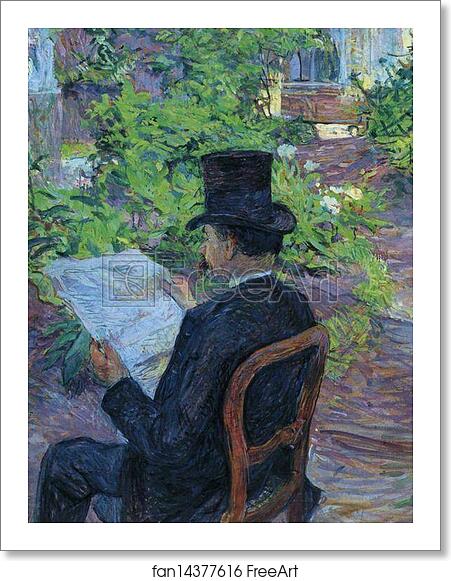 Free art print of Désiré Dihau (Reading a Newspaper in the Garden) by Henri De Toulouse-Lautrec Free art print of Désiré Dihau (Reading a Newspaper in the Garden) by Henri De Toulouse-Lautrec