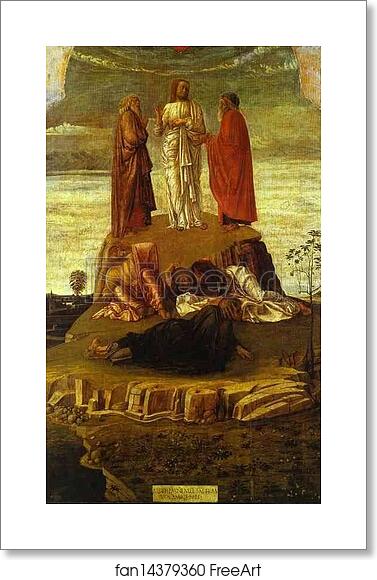 Free art print of Transfiguration by Giovanni Bellini Free art print of Transfiguration by Giovanni Bellini